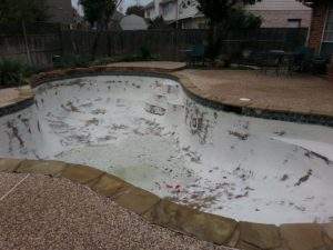 Before Pool Restoration - Charlie's Pool Service